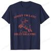 Sorry I'm Late I Was Dilly Dallying T-shirts for Women Funny Sheep Graphic Y2k Tops Summer Short Sleeve Tees Female Clothing