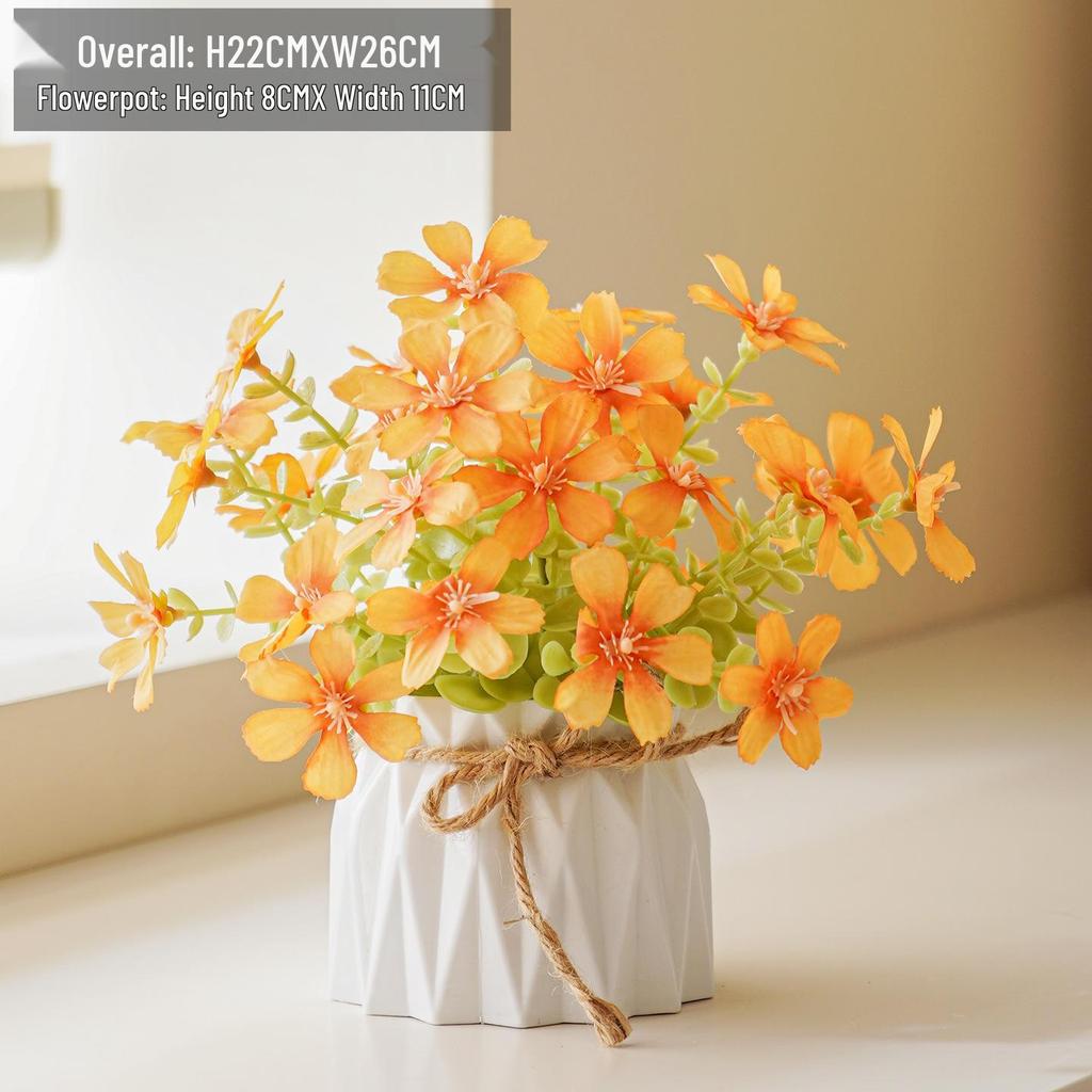 Artificial Flowers Desktop Ornament for Living Room and Dining Table Decoration