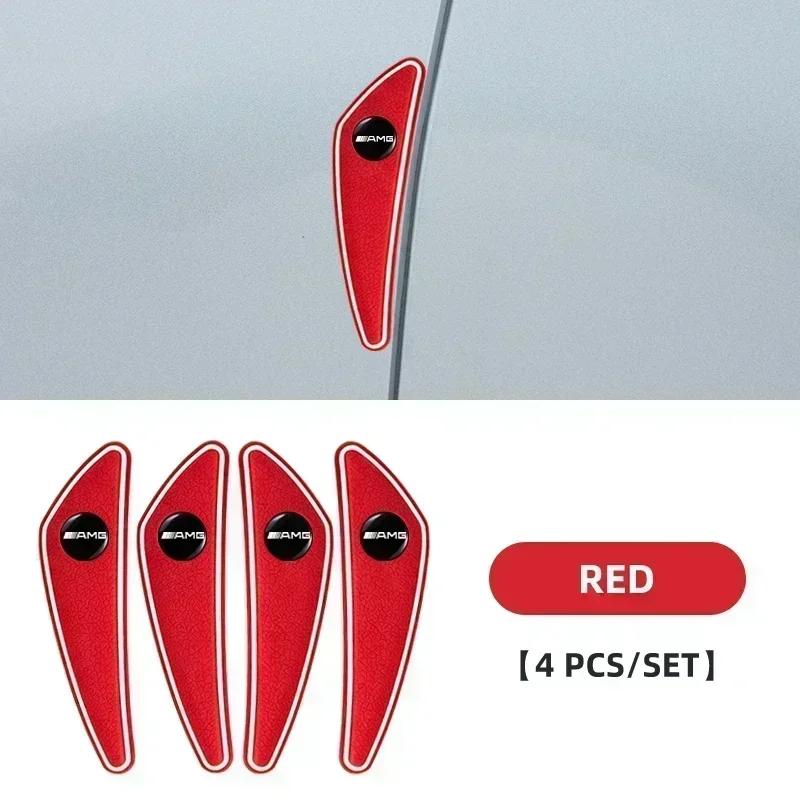 BTY4 4pcs Car Door Bumper Strip Protection Strip For Mercedes Benz Amg W204 W213 W205 W211 W212 W176 W205 W203 Auto Accessories