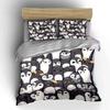 Cute Penguin Themed Home Decor Set Bedding Set With 1 Duvet Cover 2 Pillowcases Single Double King Queen, Gift