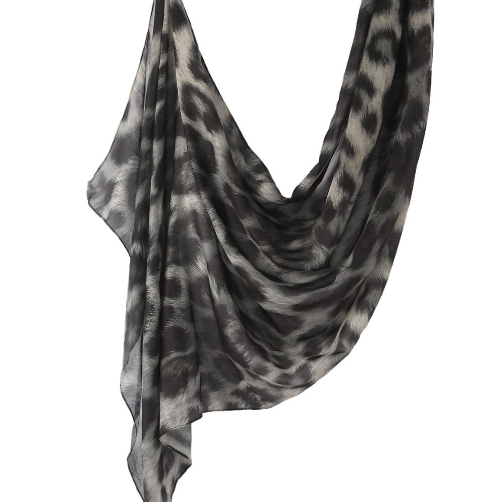 "Ethnic Watercolor Modal Cotton Shawl Satin Print Scarf for Women"
