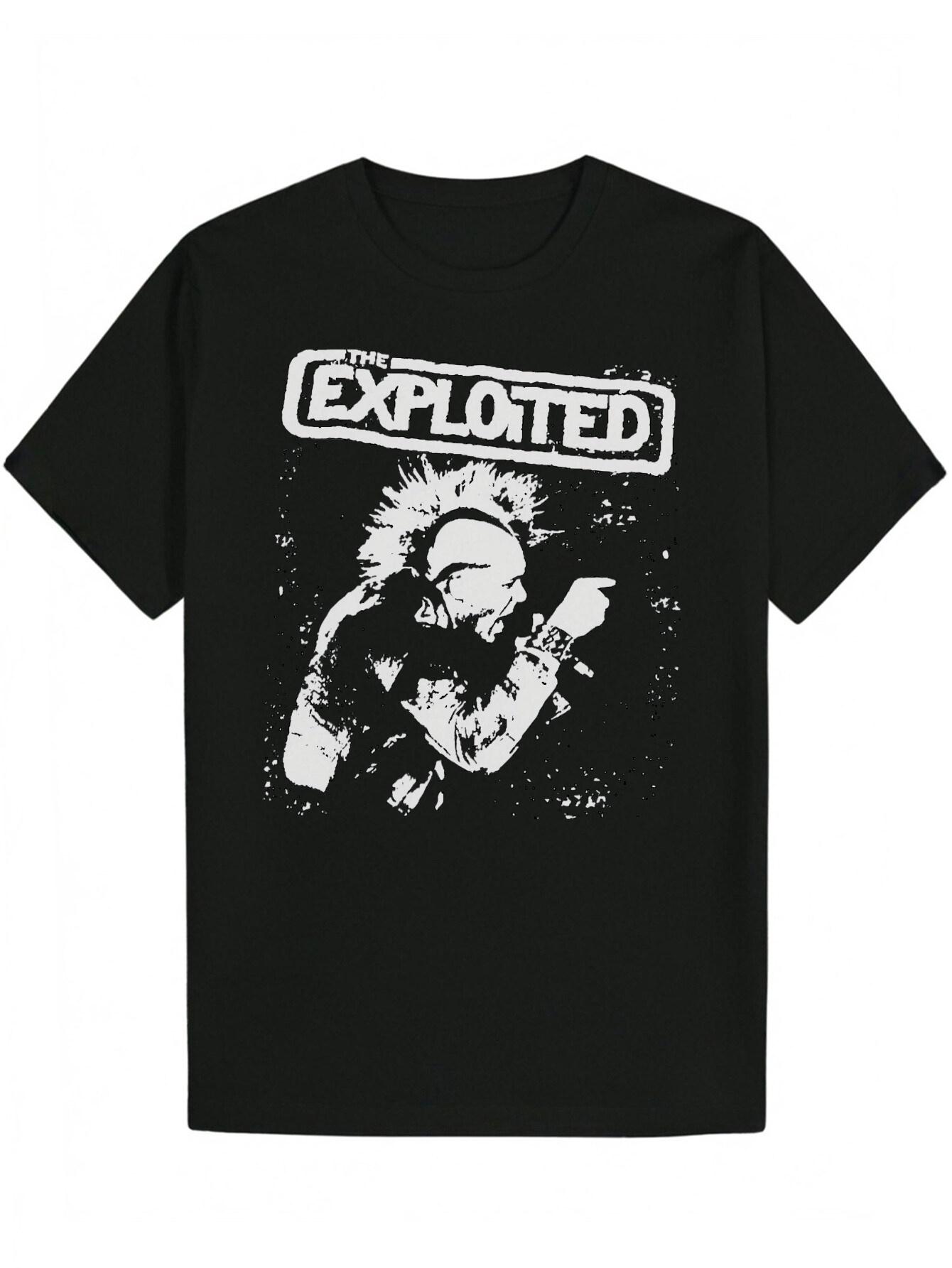 Graphic T-shirt - Black Edgy Portrait Design with Bold S