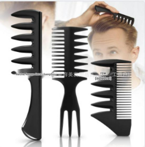 Men's Wide-Tooth Textured Comb for Hair Styling