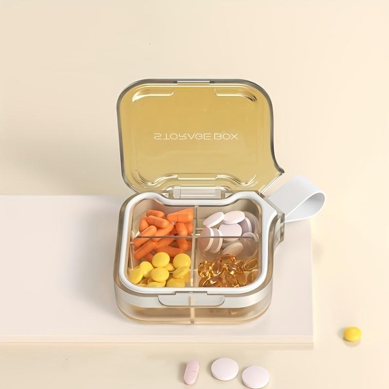 

7 Compartment Sealed Pill Organizer, Moisture-Proof Weekly Pill Box, Portable Travel Medication Case, Durable Polycarbonate.