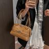 Textured Tote Bag Ladies 2025 Belt Decoration New Shoulder Bag Fashionable Retro Tote Armpit Bag