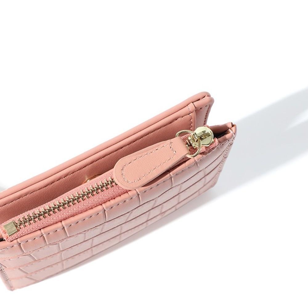 Waterproof Crocodile Pattern Wallet Short Multiple Card Holder PU Leather Coin Purse  School