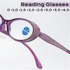 Oval Diamond Reading Glasses for Women Far Sight Eyeglasses Blue Light Blocking Presbyopia Eyewear Diopters +1.0+1.5+4.0
