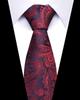 Formal Shirt Business Tie Wedding Banquet Men's Polyester Red Black Hand-tied Long Tie