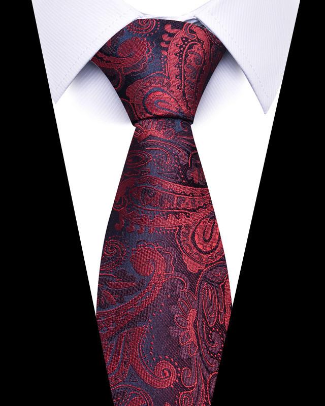 Formal Shirt Business Tie Wedding Banquet Men's Polyester Red Black Hand-tied Long Tie