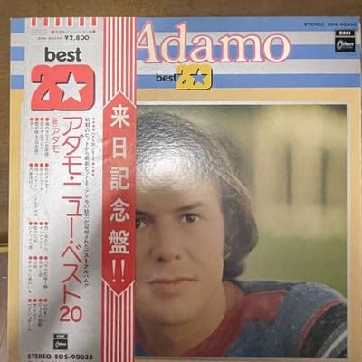 Disco LP ADAMO - Os Melhores 20 EOS90035 Odeon Japão Obi Pop Usado