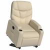Electric Recliner Chair with Rising Function Cream Fabric