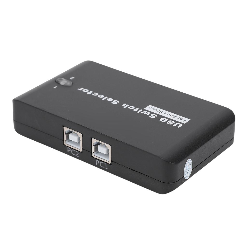 USB 2.0 Switch Selector 2 Computers Share 4 Devices Plug and Play USB Switcher Selector for Work