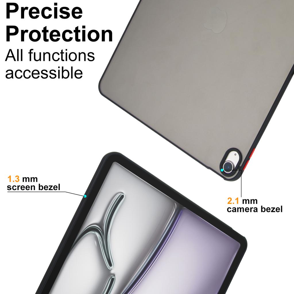 Pro iPad Air 13 (2024) Pouzdro Skin Touch Matný Akrylový TPU Nárazuvzdorný Kryt na Tablet