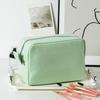 Makeup Bag Solid Color Large Capacity Zipper Closure Cosmetic Pouch Skin Care Product Travel Storage Pouch