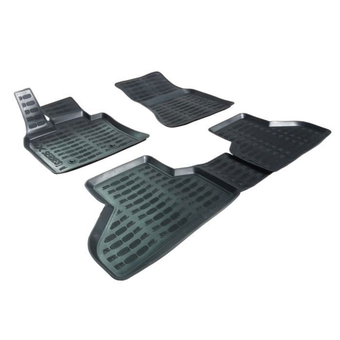 SCOUTT Tapis de sol 3D Caoutchouc Premium - BMW X6 E72 - 2009-2012 - Noir