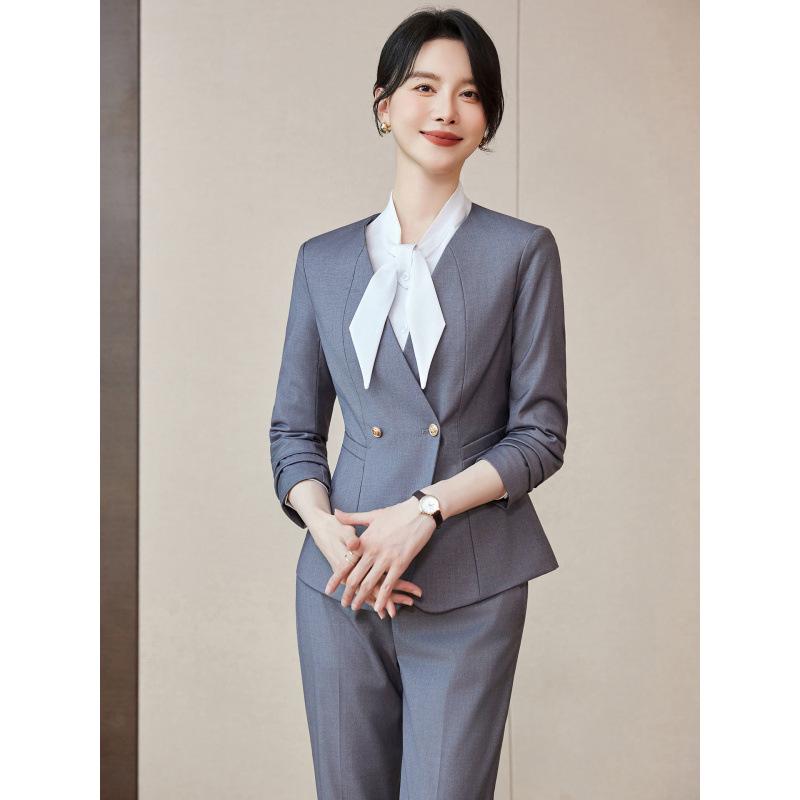 Deluxe Women's Autumn/Winter Suit Set: Professional Uniform for Hotel & Catering Staff