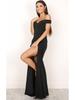 Autumn Hot Style Simple Bandeau Slit Floor-Length Dress
