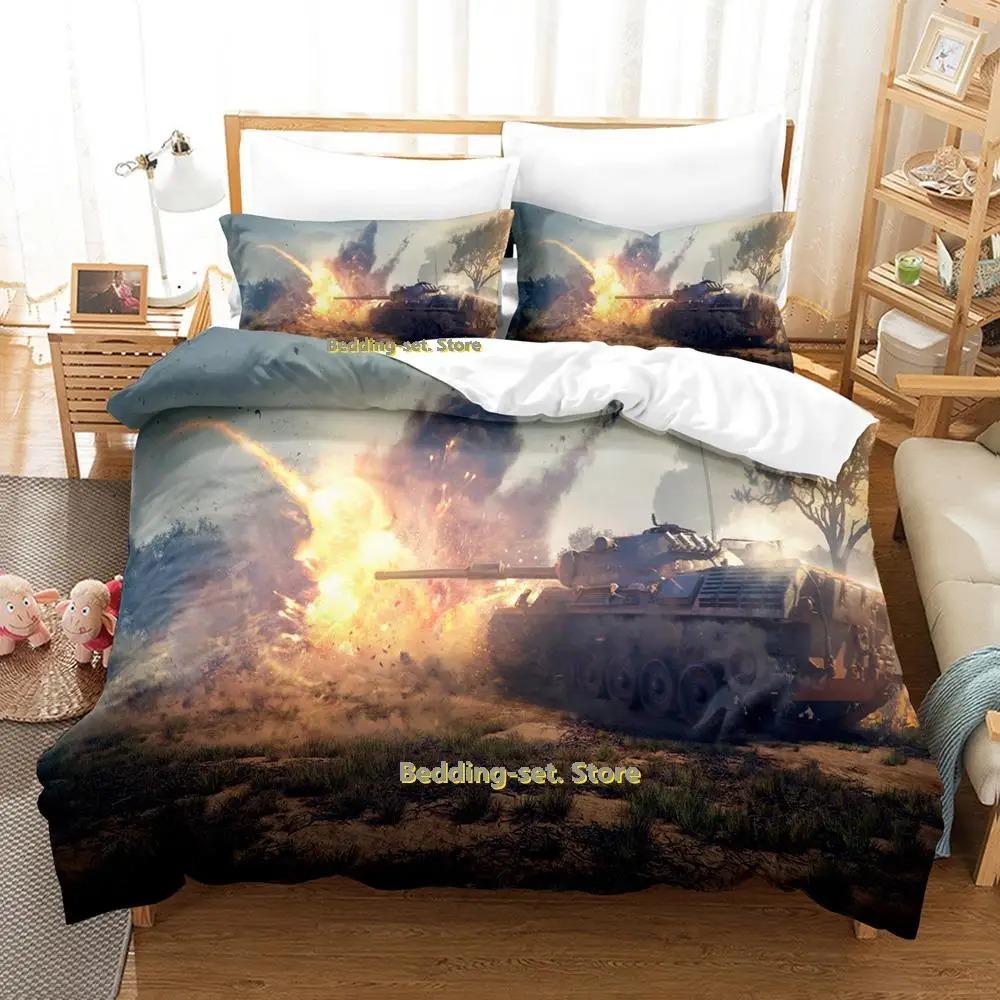 World of Tanks sengetøysett enkeltseng full queen size sengsett dynetrekk til voksne barn soverom anime parure de lit seng