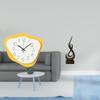 Acrylic Wall Clock Modern Office Ornament Timepiece Silent Abstract Fire Statue Desktop Craft