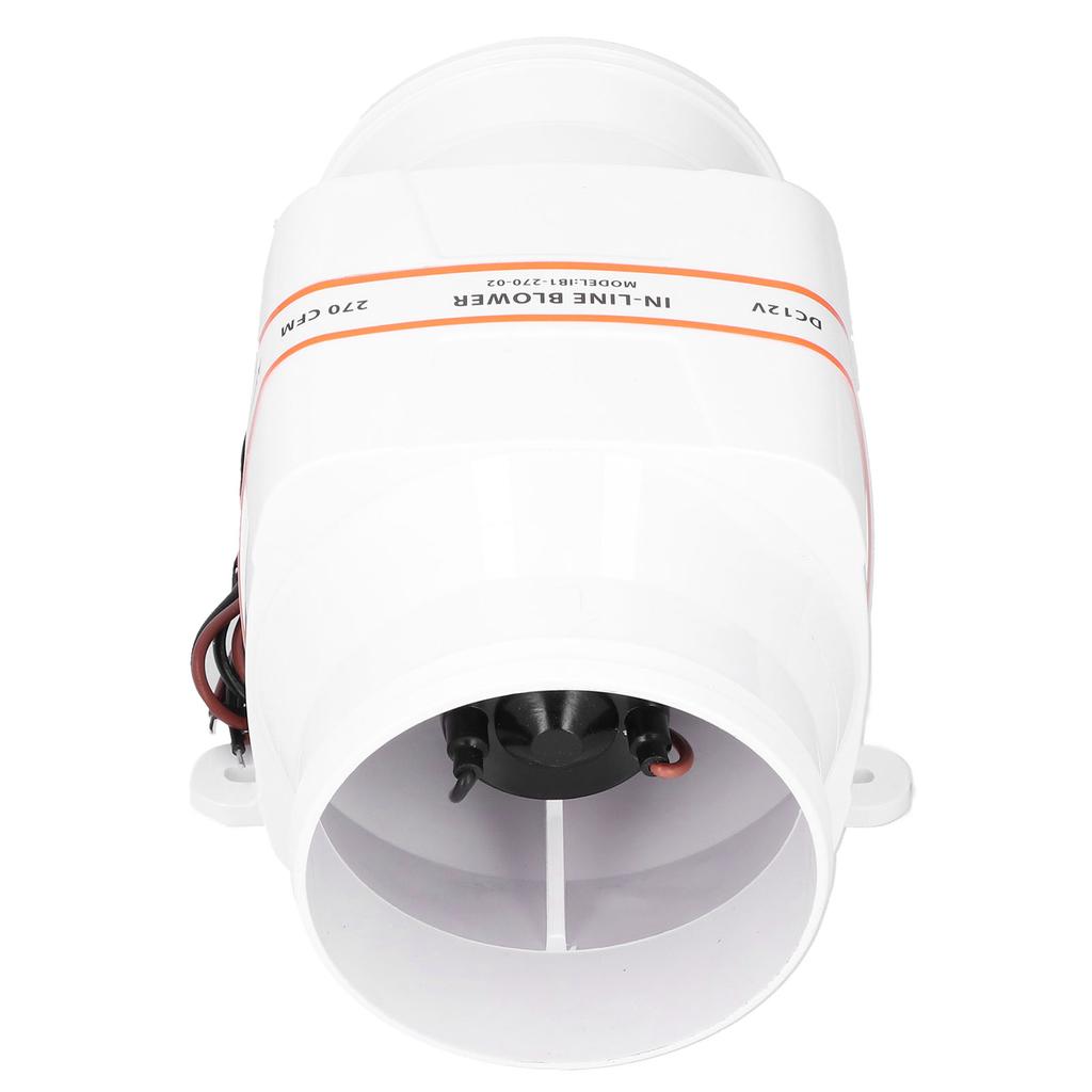 4in 270CFM InLine Bilge Air Blower 12V High Airflow AntiCorrosion Marine Boat Accessory