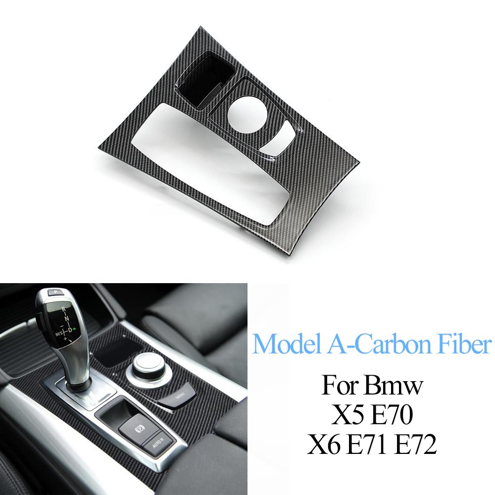 Left Hand Driver Cars Center Console Shift Trim Gear Shifter Cover Panel For BMW X5 X6 E70 E71 E72 2007-2013 51166954947