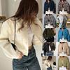 New Style Collar Coat with Large Pockets, Unisex Women's Jacket, Spring/Autumn Outerwear