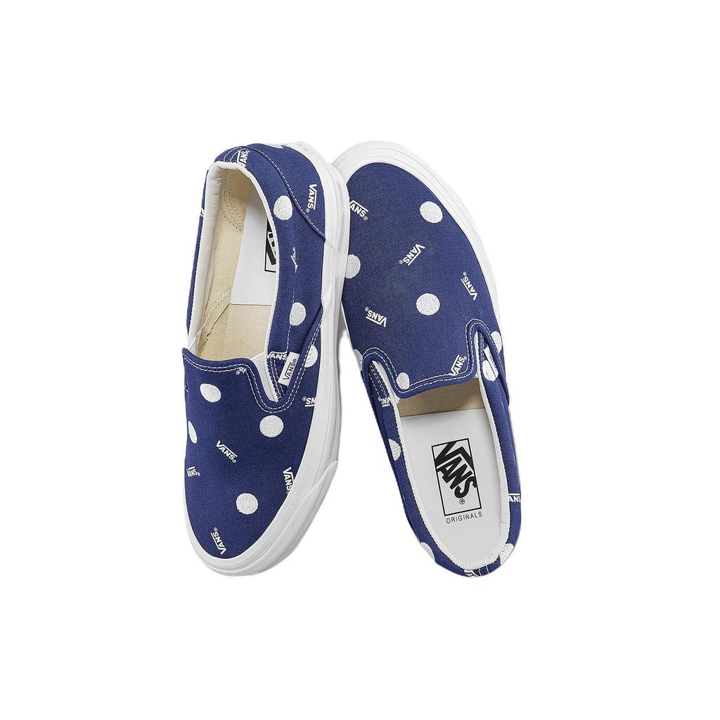 Vans Og Classic Slip On Lx Low Top Casual Skateboarding Shoes Unisex White Blue VN0A45JK84A