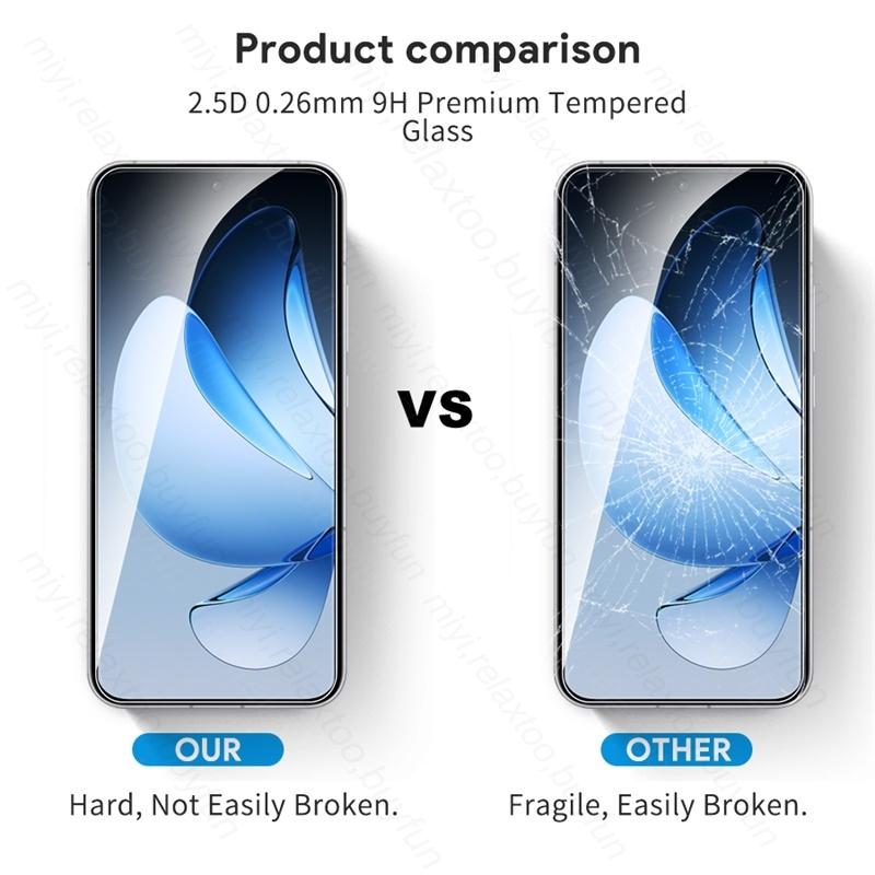 5Pcs 9H Screen Protector For Oppo Reno 14 13 FS F 5G HD Crystal Tempered Glass Reno14 Reno13 Reno14FS Reno13FS Reno14F Reno13F