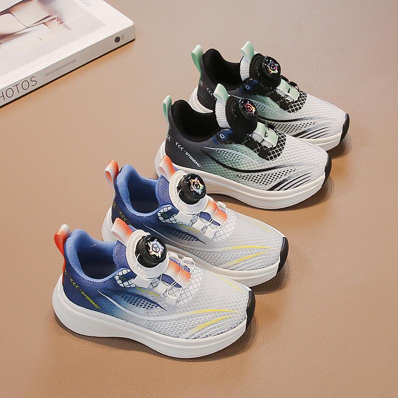Children's Lightweight Sports Shoes Breathable Hollow Casual Shoes Boys' Single Mesh Shoes Soft Sole Non-slip Running Shoes