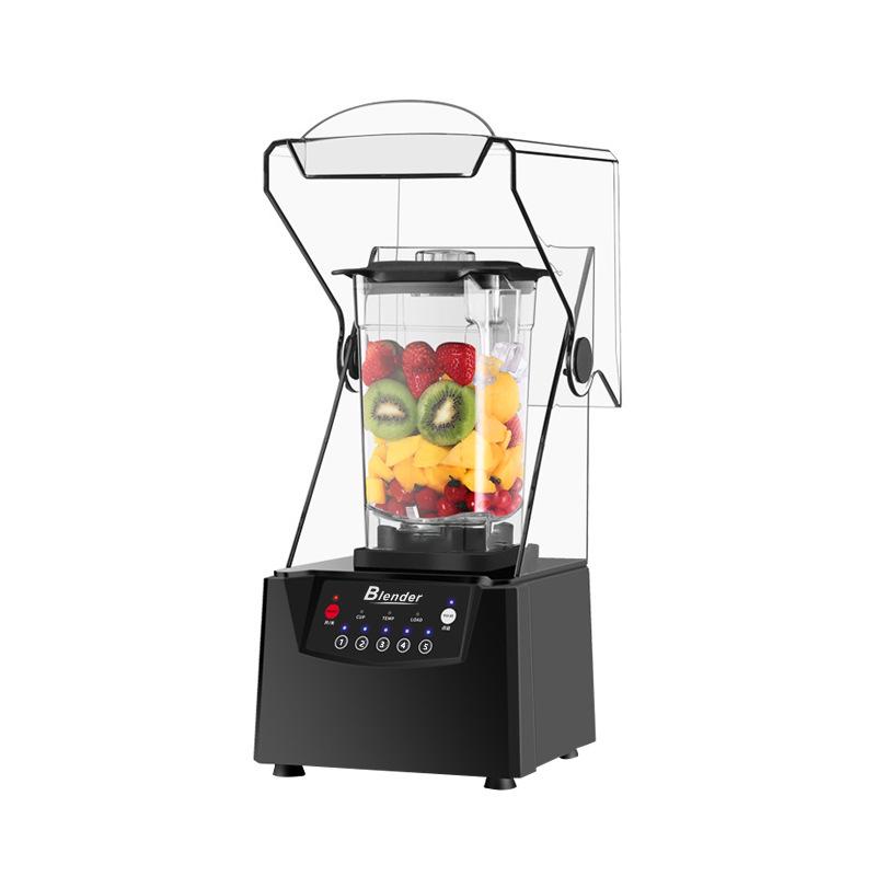 Commercial Soundproof Smoothie Maker and Ice Crusher Blender with Cover