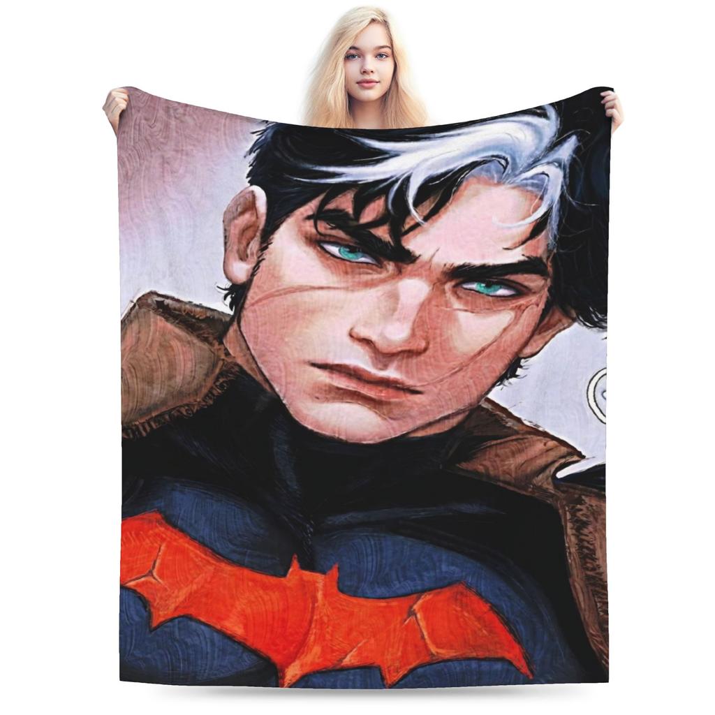 Jason Todd Coral Fleece Plush Throw Blanket Comics Superhero Blanket for Bed Office Lightweight Thin Plush Thin Quilt