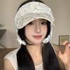 Summer Thin Cherry Mesh Empty Top Hat Sunshade Sunscreen Hat Full Network Breathable Anti-ultraviolet Large Brim Sun Hat