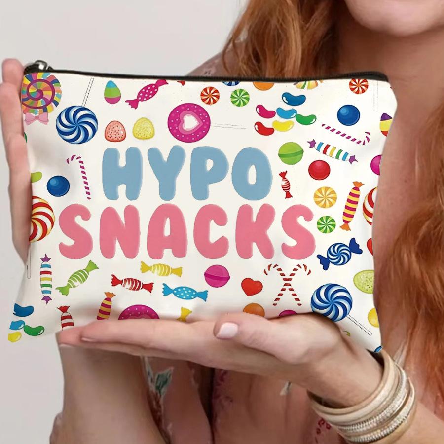 Canvas Makeup Bag Zippered Travel Portable Lightweight Makeup Pouch Large Capacity Durable Toiletry Bag Foldable Storage Bags Student Pencil Case