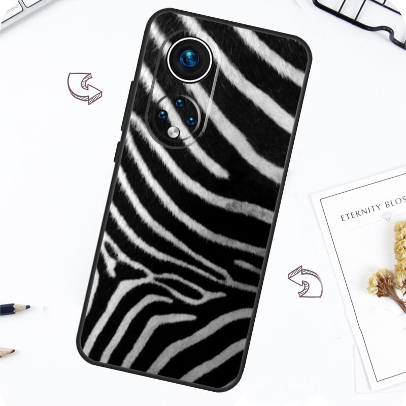 Zebra Skin Print Case For Honor Magic 7 5 6 Pro Honor 200 Pro X9b X9a X8b X8a X8 X9 X9c 50 70 90 Lite Cover