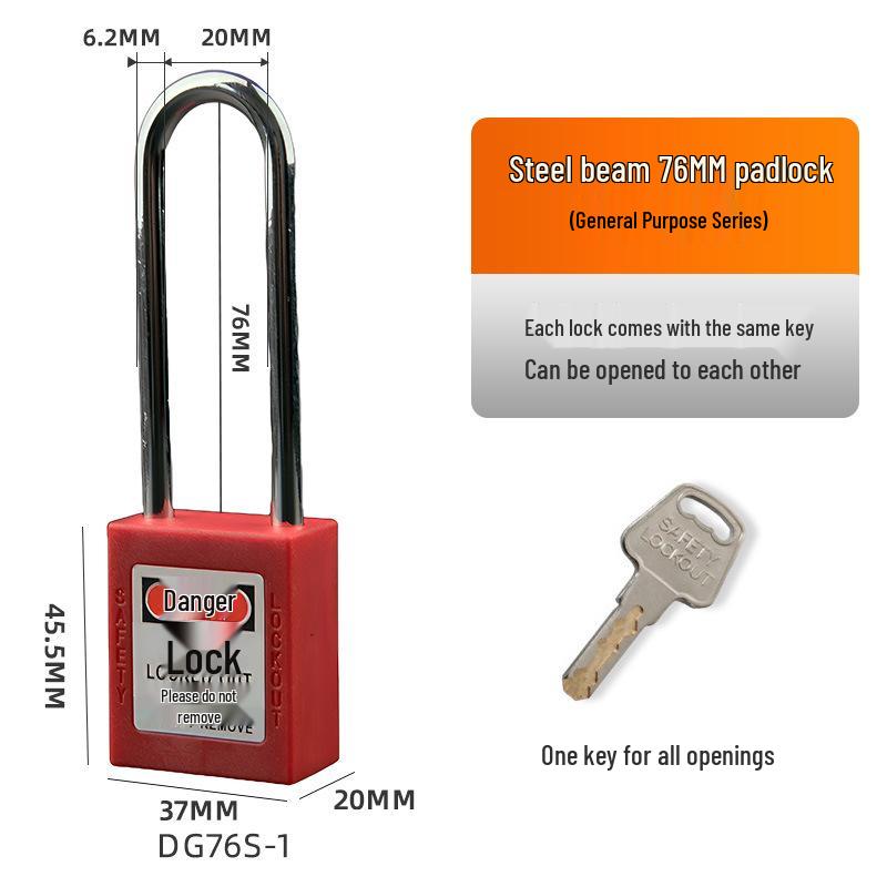 Bedi 38mm Industrial Safety Padlock: Engineering Plastic Insulated Electrical Lockout/Tagout (LOTO)