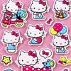 4Pcs Hello Kitty DIY Notebook Album Diary Handbook Decoration Scrapbook Planner 3D Bubble Stickers  For School Student Stationer
