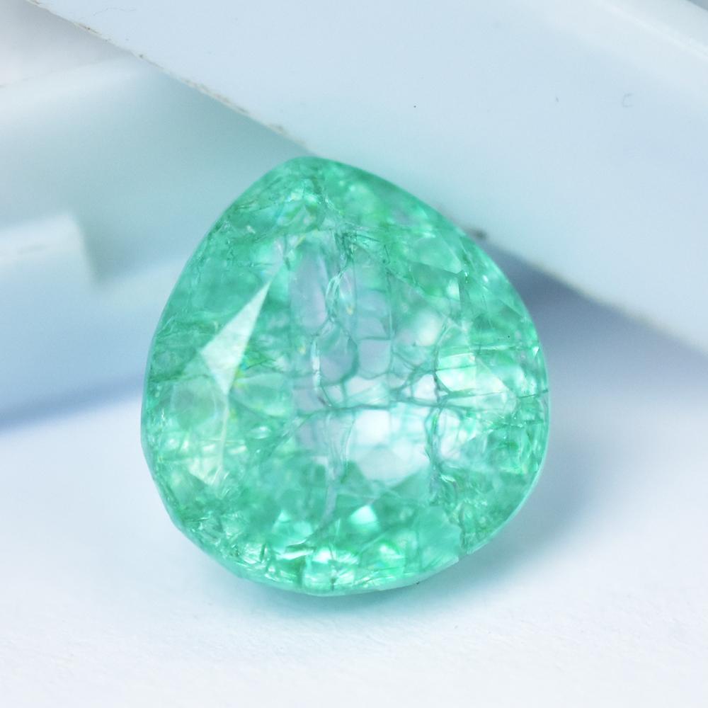 11x10mm Pear Cut Green Emerald NATURAL Loose Gemstone For Loved Ones