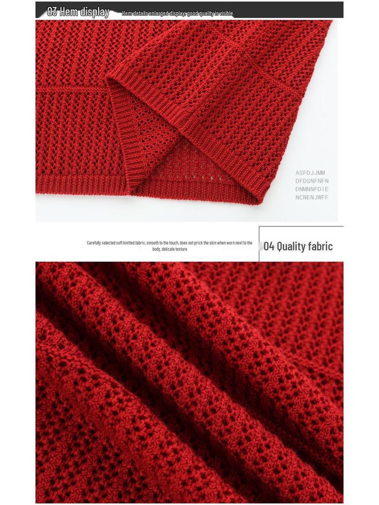 2025 Women's Hollow Knit Autumn Sweater: Slimming, Fashionable & Elegant
