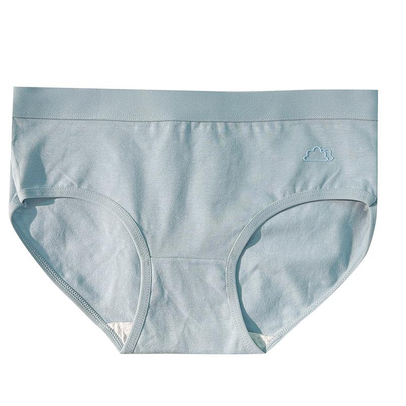 Damen Höschen Reine Baumwolle Atmungsaktiv Mädchen Einfache Tag Abteilung Mid-taille Studenten