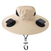 Men's Solar-Powered UV Protection Waterproof Fisherman Hat for Summer Outdoor Activities