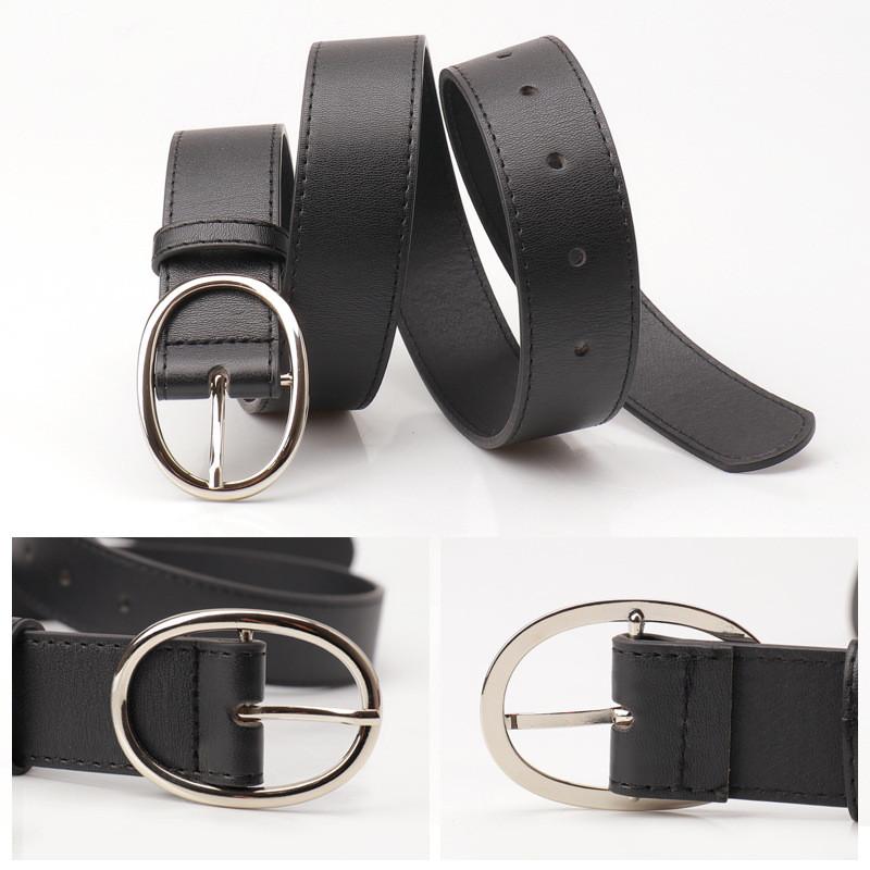 Leather Belt For Women With Alloy Buckle And Pu Material Stylish Casual Accessory For Office And Daily Wear