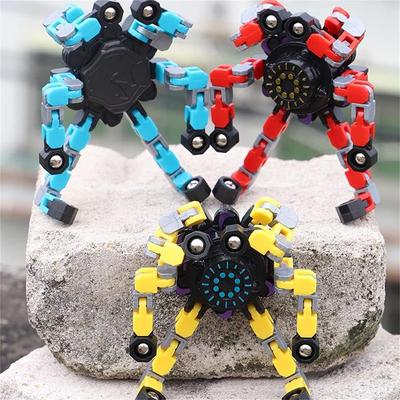 Fingertip Gyro Spielzeug Kette Roboter Spielzeug DIY Verformungsroboter Verformter Mechanischer Spiral-Twister Fingertip Dekompression Fingertip Kinder Erwachsene Ostern