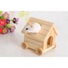 Hamster Wooden House Luxury Villa For Small Pets With Natural Wood Finish