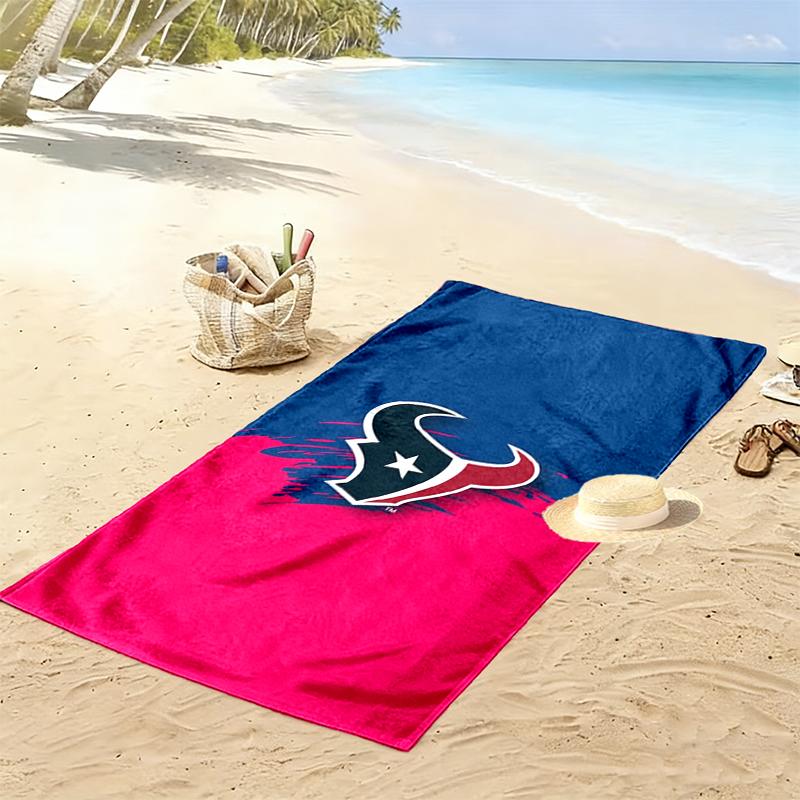 Houston Texans Print Beach Towel, Large Soft Quick Dry Towel for Beach Camping Swimming