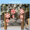 Holiday Round Festive Candy Hanging Ornaments Set For Christmas Decor Tree