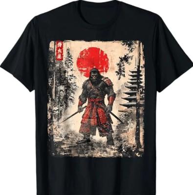 Japanisches Samurai-Hemd, Hemd für Liebhaber der japanischen Kultur, T-Shirt mit japanischer Kunst