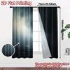 2pcs   2D FLAT PRINTING Curtains (Without Rod) Mystic Haze Popular Curtains&Window Treatment Polyester Easy Install Curtains