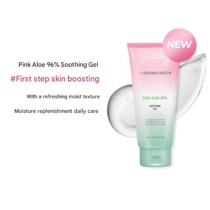 BringGreen Aloe 97% Soothing Gel, Aloe 97% Soothing Gel, Pink Aloe 96% Soothing Gel 300mL (6 Options)
