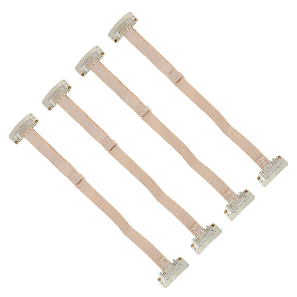 4pcs Face Lift Bands with Clip Women Adjustable Elastic Face Lifting Strap Patch for Hair White