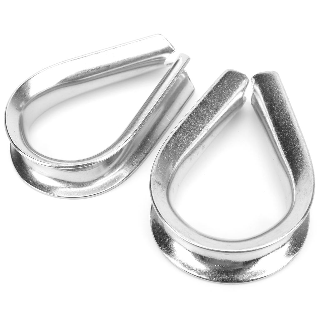 16MM Marine Wire Rope Stainless Steel Clips Cable Protective Ring Thimbles Clamps